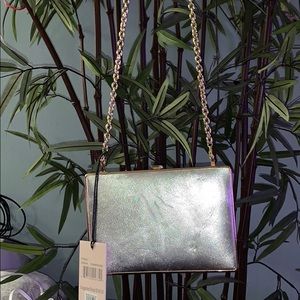 IVANKA TRUMP Silver Leather Hand Bag